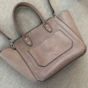Ivanka Trump Tan Snake Print Handbag
